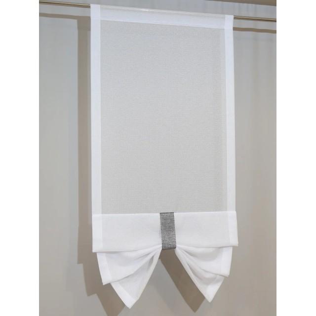 Firana panelowa woal sable biały grafitowe cyrkonie 099 – Firany – zdjęcie 3