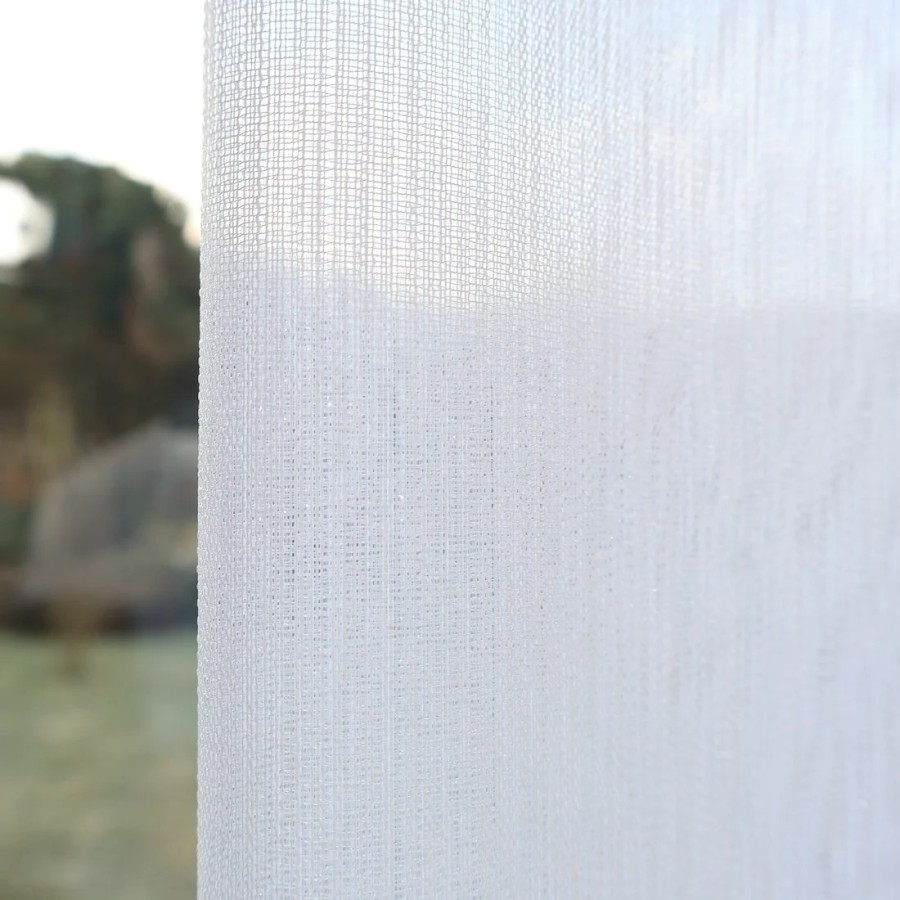 Prosta firana z czarnymi koralikami czarna lamówka 305 – Firany – zdjęcie 2