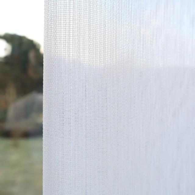 Prosta firana z czarnymi koralikami czarna lamówka 305 – Firany – zdjęcie 2