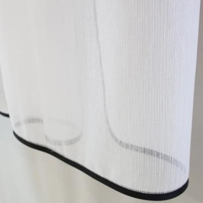 Prosta firana z czarnymi koralikami czarna lamówka 305 – Firany – zdjęcie 3