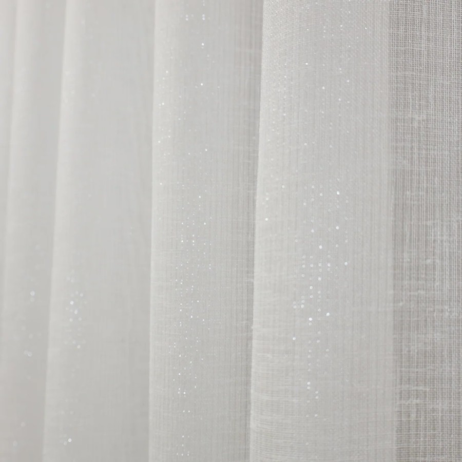 Prosta firana z połyskiem lejąca śmietankowy kremowy 108 – Firany – zdjęcie 4