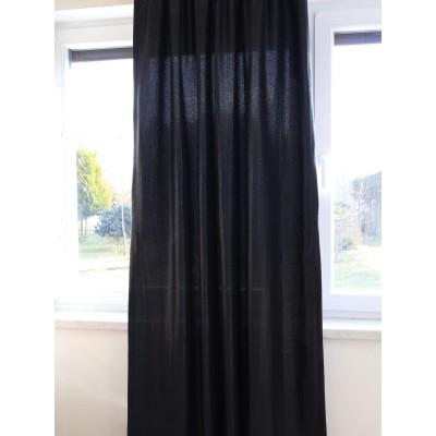 Elegancka czarna zasłona glamour z połyskiem 306 – Zasłony – zdjęcie 3