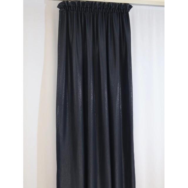 Elegancka czarna zasłona glamour z połyskiem 306 – Zasłony – zdjęcie 4