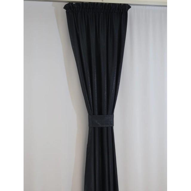Elegancka czarna zasłona glamour z połyskiem 306 – Zasłony – zdjęcie 5