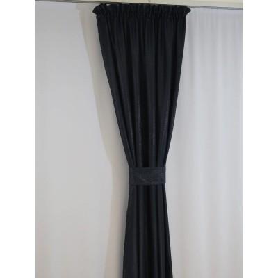 Elegancka czarna zasłona glamour z połyskiem 306 – Zasłony – zdjęcie 5