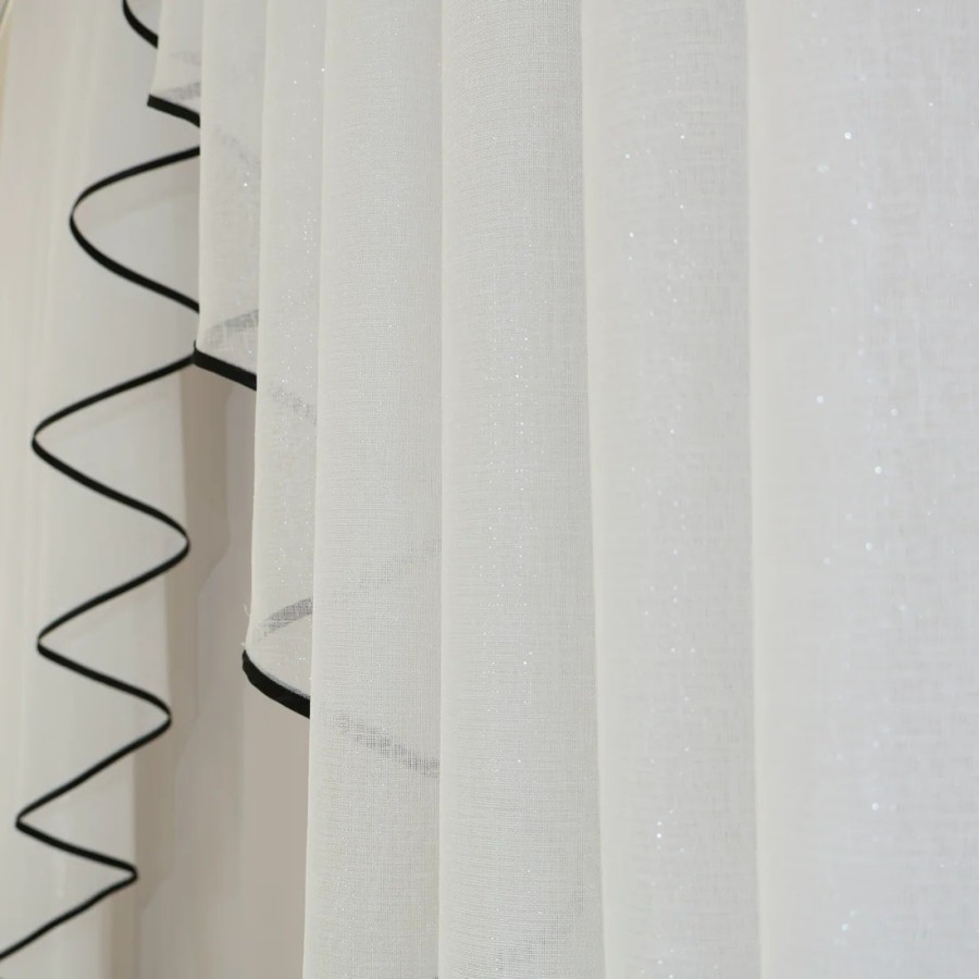 Firana skos boki kolor śmietankowo kremowy 001 – Firany – zdjęcie 4