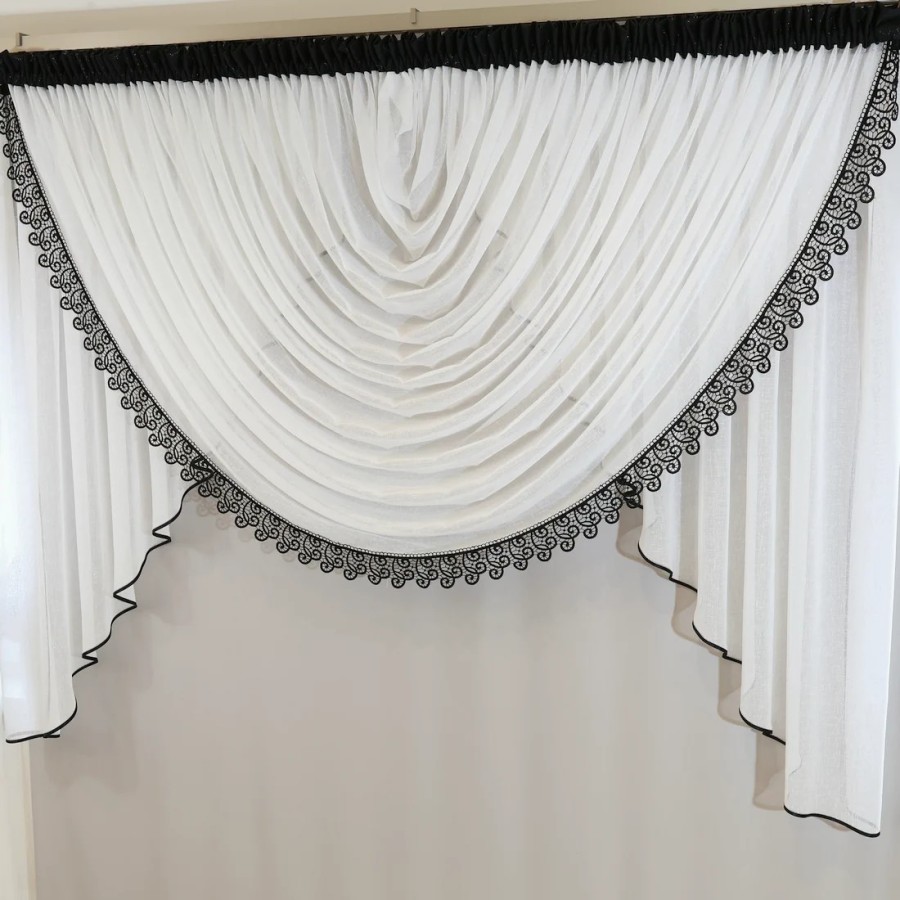 Firana skos boki kolor śmietankowo kremowy 001 – Firany – zdjęcie 6