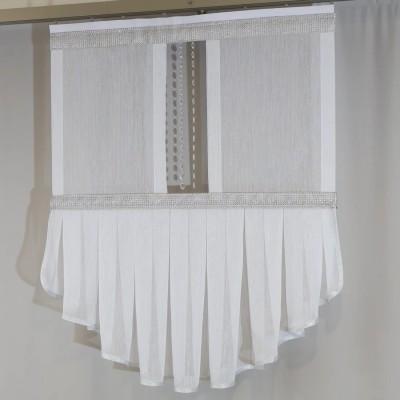 Firana panel żabot SREBRNY z girlandą 211 – Firany – zdjęcie 1