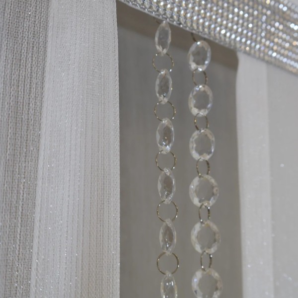 Firana panel żabot SREBRNY z girlandą 211 – Firany – zdjęcie 7