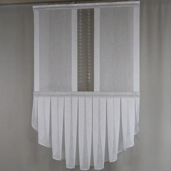 Firana panel żabot SREBRNY z girlandą 211 – Firany – zdjęcie 6