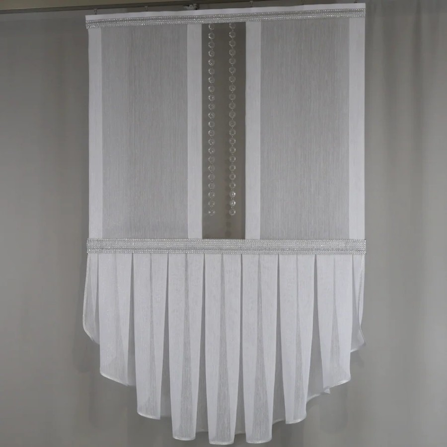 Firana panel żabot SREBRNY z girlandą 211 – Firany – zdjęcie 6