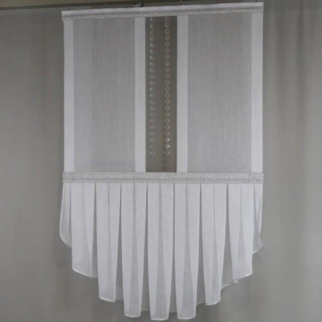 Firana panel żabot SREBRNY z girlandą 211 – Firany – zdjęcie 6