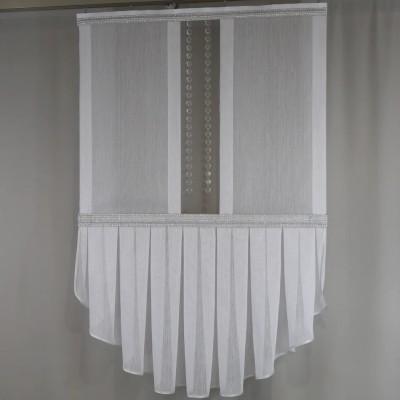 Firana panel żabot SREBRNY z girlandą 211 – Firany – zdjęcie 6