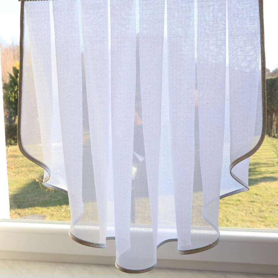 Firana panelowa żabot srebrne dodatki 113 – Firany – zdjęcie 3