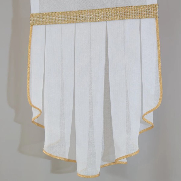 Firana panelowa żabot złote dodatki 112 – Firany – zdjęcie 1