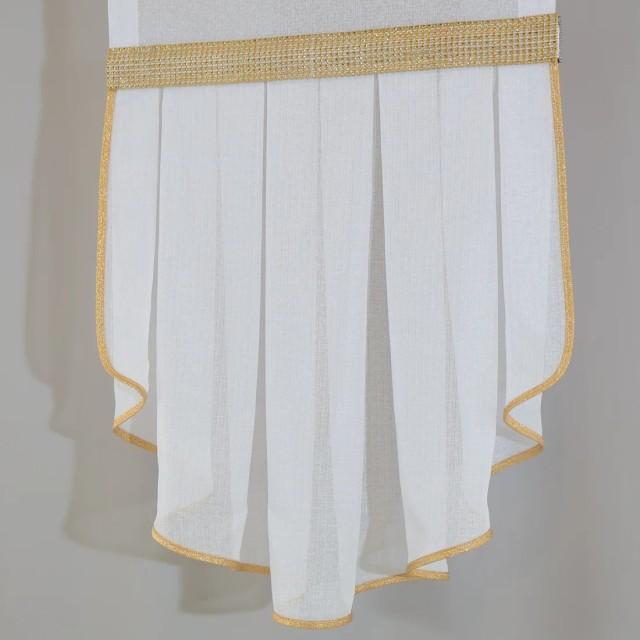 Firana panelowa żabot złote dodatki 112 – Firany – zdjęcie 1