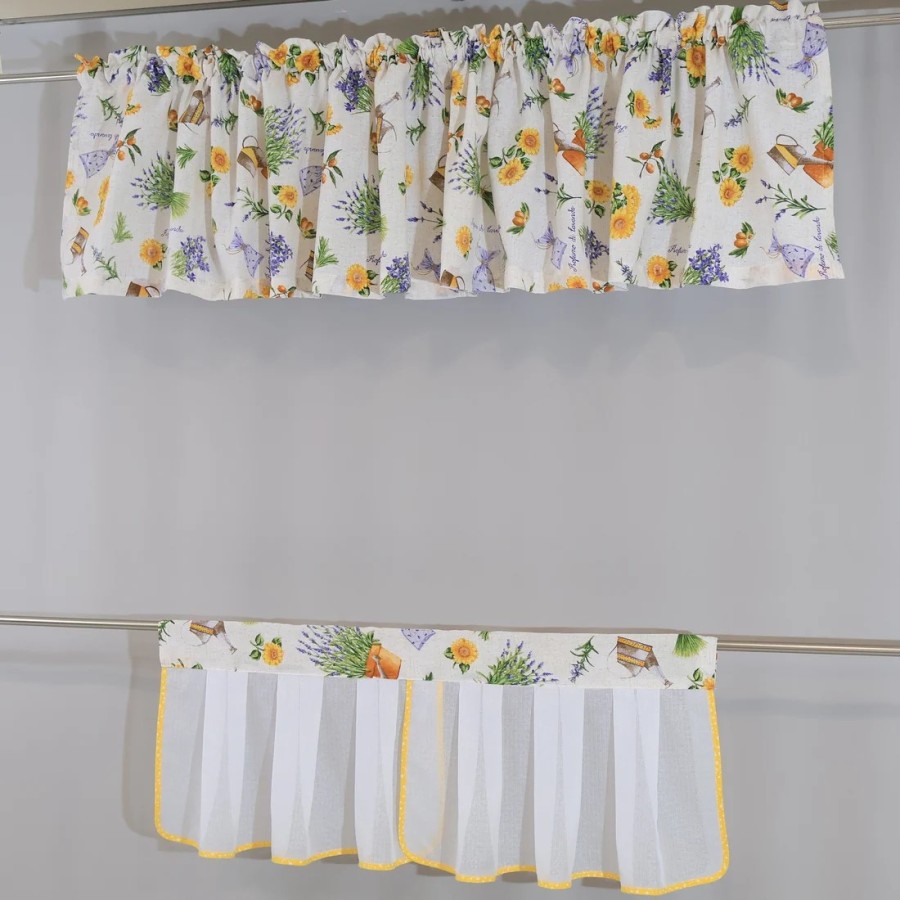 Firana do kuchni komplet lambrekin zazdrostka lawenda 066 – Do kuchni – zdjęcie 1