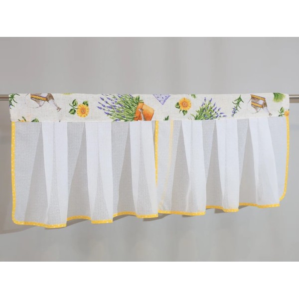 Firana do kuchni komplet lambrekin zazdrostka lawenda 066 – Do kuchni – zdjęcie 5