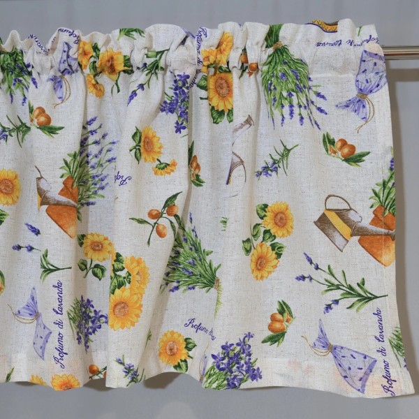 Firana lambrekin lawenda słoneczniki 067 – Firany – zdjęcie 1