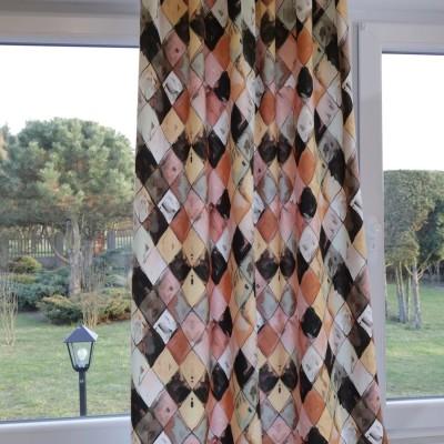 Zasłona w romby Mocha Mousse – efekt zamszu 309 – Zasłony – zdjęcie 2