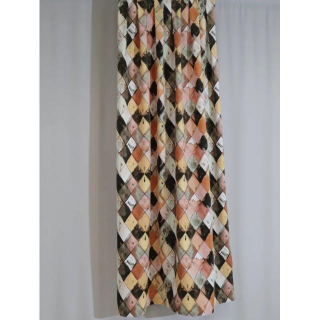 Zasłona w romby Mocha Mousse – efekt zamszu 309 – Zasłony – zdjęcie 3