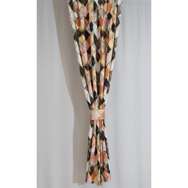 Zasłona w romby Mocha Mousse – efekt zamszu 309 – Zasłony – zdjęcie 4