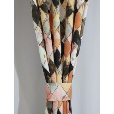 Zasłona w romby Mocha Mousse – efekt zamszu 309 – Zasłony – zdjęcie 5