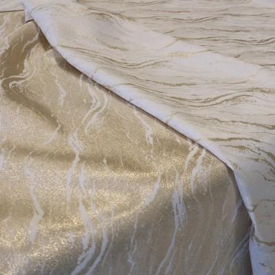 Obrus plamoodporny marmurek kremowo złoty 202 – Na metry – zdjęcie 5
