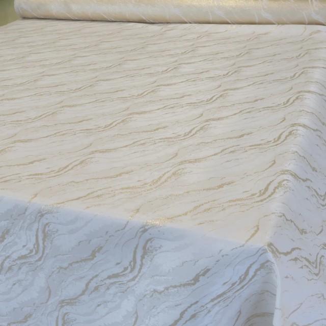 Obrus plamoodporny marmurek kremowo złoty 202 – Na metry – zdjęcie 3