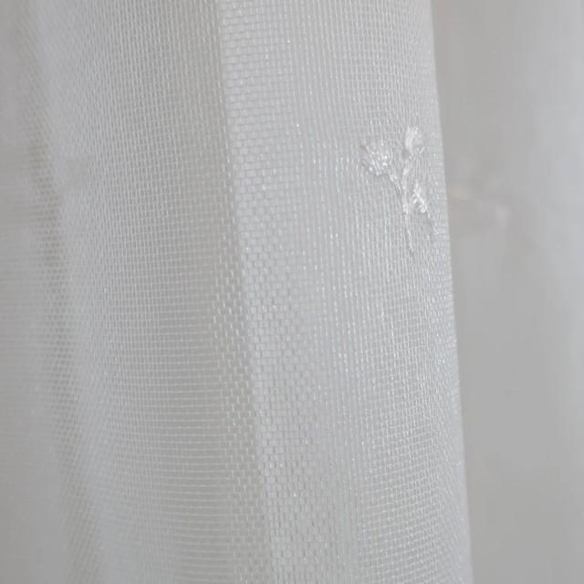 Firana haftowana pas ażurowy biała 311 – Firany – zdjęcie 2
