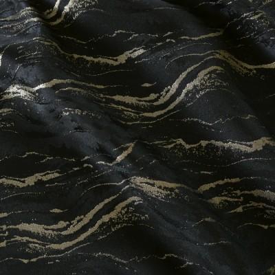 Tkanina na obrus plamoodporny marmurek czarno złoty 315 – Na metry – zdjęcie 1