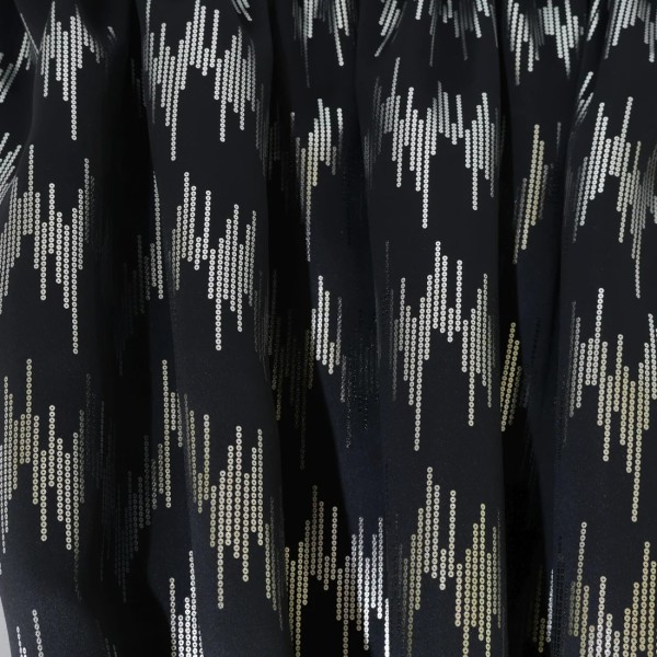 Zasłona czarno srebrna zaciemniająca cekiny 316 – Zasłony – zdjęcie 1