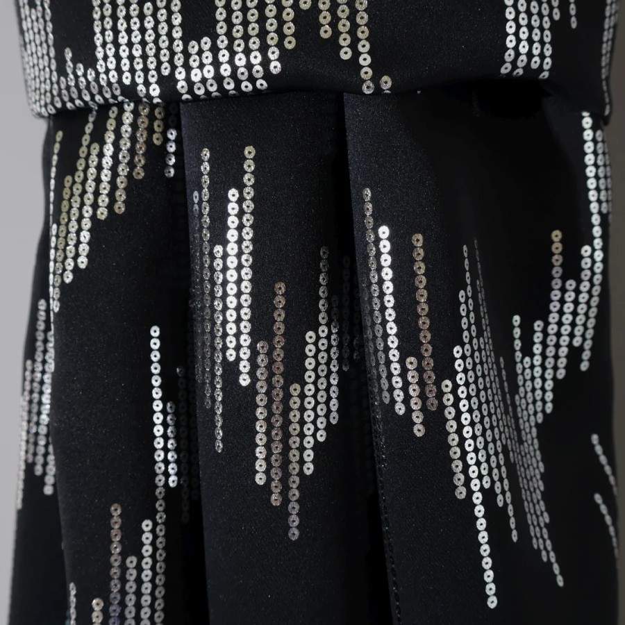 Zasłona czarno srebrna zaciemniająca cekiny 316 – Zasłony – zdjęcie 6