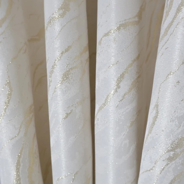 Zasłona kremowo złota marmurek 317 – Zasłony – zdjęcie 1