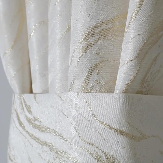 Zasłona kremowo złota marmurek 317 – Zasłony – zdjęcie 5