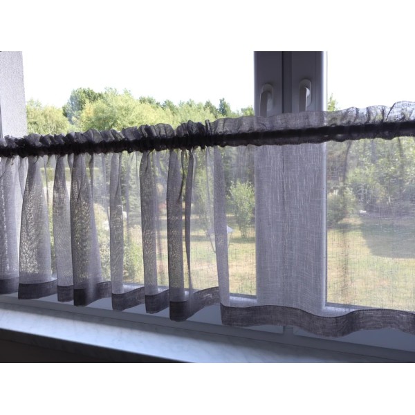 Firana zazdrostka do kuchni szara 324 – Do kuchni – zdjęcie 6