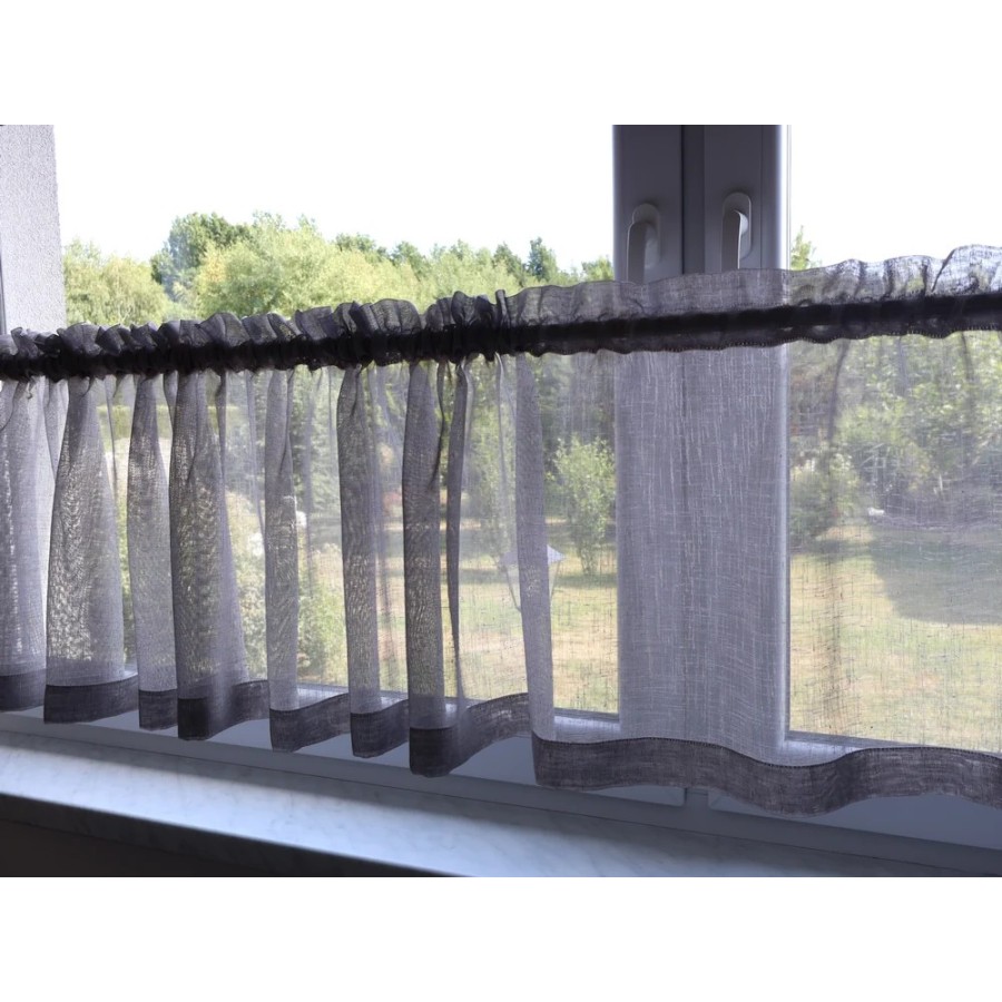 Firana zazdrostka do kuchni szara 324 – Do kuchni – zdjęcie 6