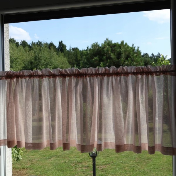 Firana zazdrostka różowa naturalny wygląd  071 – Do kuchni – zdjęcie 5