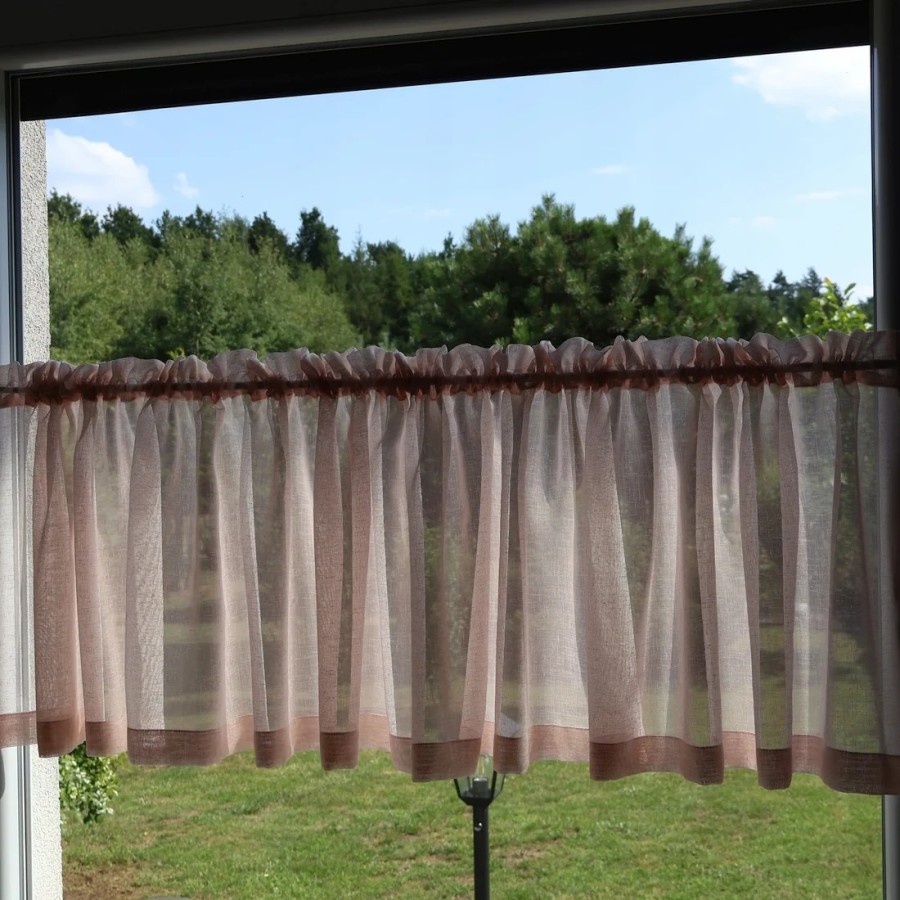 Firana zazdrostka różowa naturalny wygląd  071 – Do kuchni – zdjęcie 5