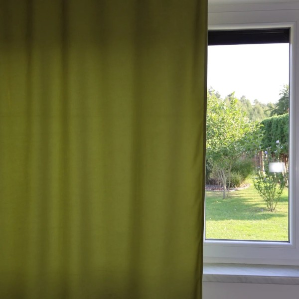 Zasłona jasno zielony oliwkowy efekt zamszu 326 – Zasłony – zdjęcie 5