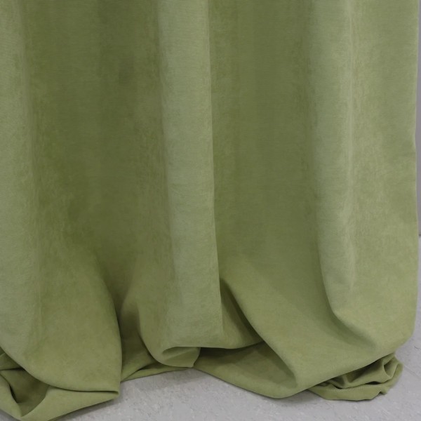 Zasłona jasno zielony oliwkowy efekt zamszu 326 – Zasłony – zdjęcie 2