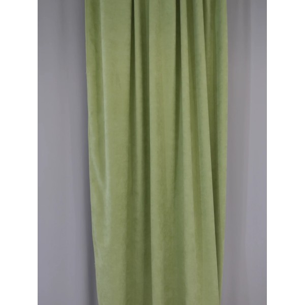 Zasłona jasno zielony oliwkowy efekt zamszu 326 – Zasłony – zdjęcie 4