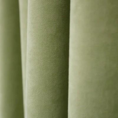 Zasłona jasno zielony oliwkowy efekt zamszu 326 – Zasłony – zdjęcie 1