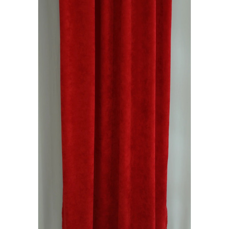 Zasłona czerwony bordowy efekt zamszu 327 – Zasłony – zdjęcie 3