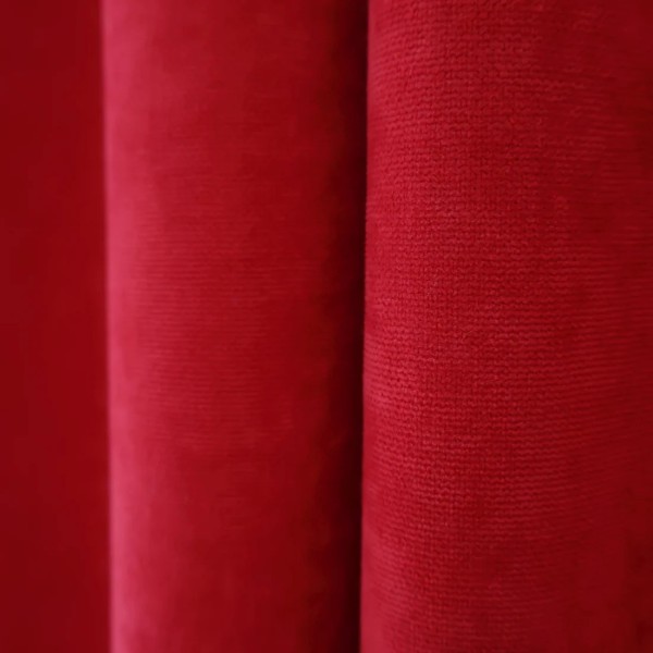 Zasłona czerwony bordowy efekt zamszu 327 – Zasłony – zdjęcie 1