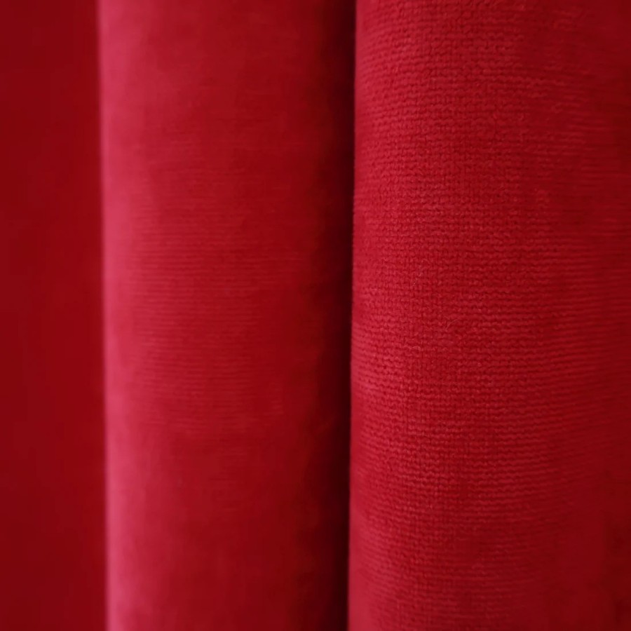 Zasłona czerwony bordowy efekt zamszu 327 – Zasłony – zdjęcie 1