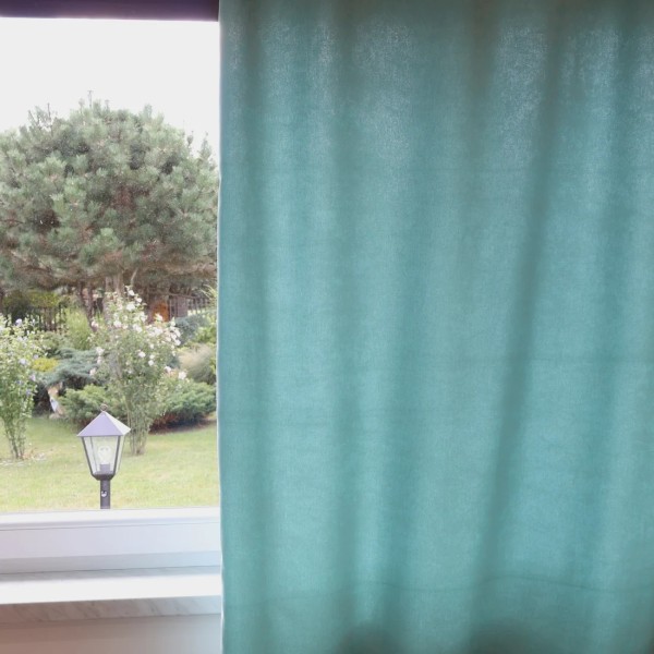 Zasłona kolor miętowy efekt zamszu 330 – Zasłony – zdjęcie 4