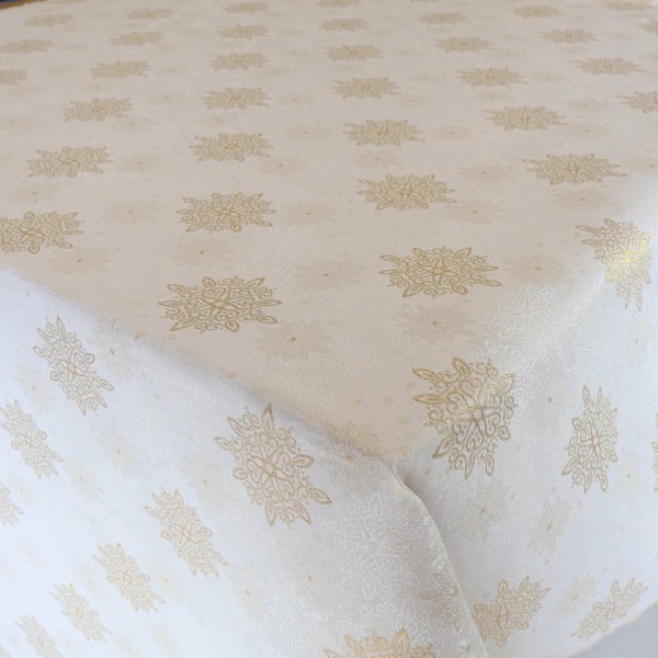 Tkanina dekoracyjna plamoodporna kremowo złoty 331 – Na metry – zdjęcie 2