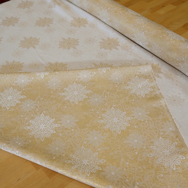 Tkanina dekoracyjna plamoodporna kremowo złoty 331 – Na metry – zdjęcie 5