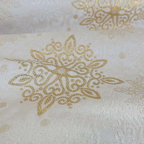 Tkanina dekoracyjna plamoodporna kremowo złoty 331 – Na metry – zdjęcie 6